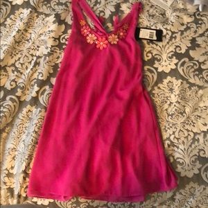 Kids Pink Flowy Dress with Necklace